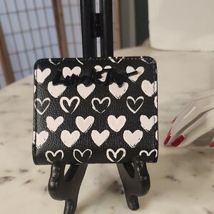 Betsy Johnson | Love Betsy Black and White Heart Pattern Coin Purse